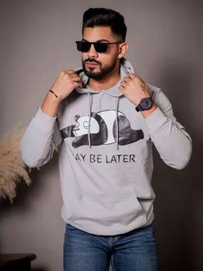 Grey Cotton Full Sleeve Hoodie