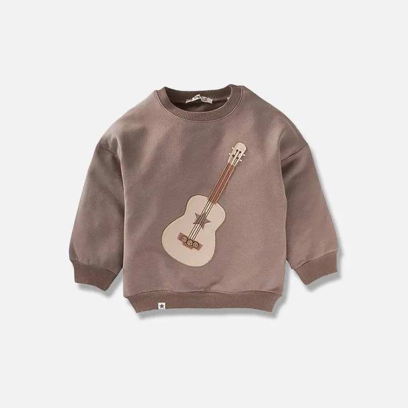 Guitar Sweatshirt- Dunkelgrau