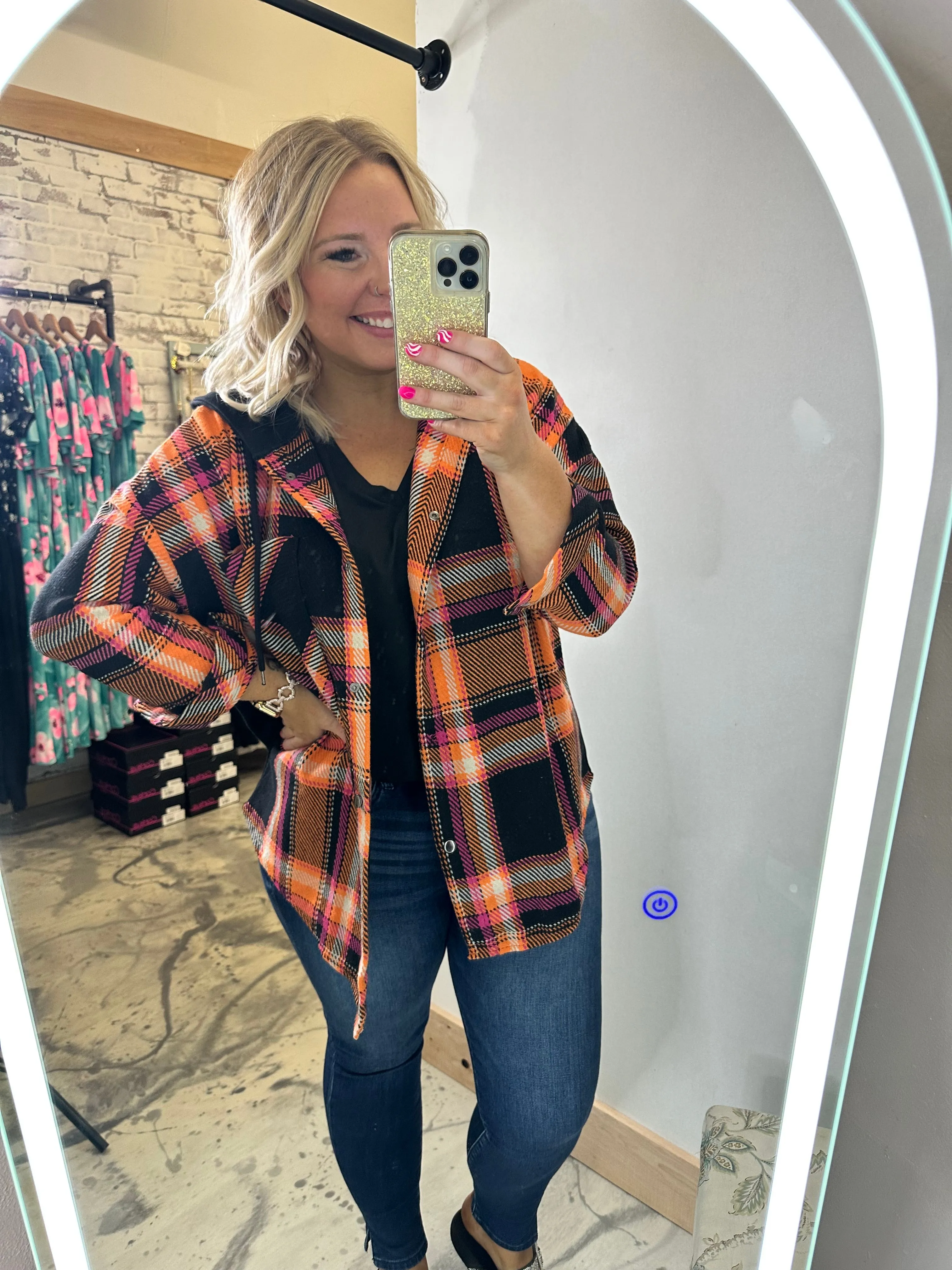 Hello Fall Plaid Shacket