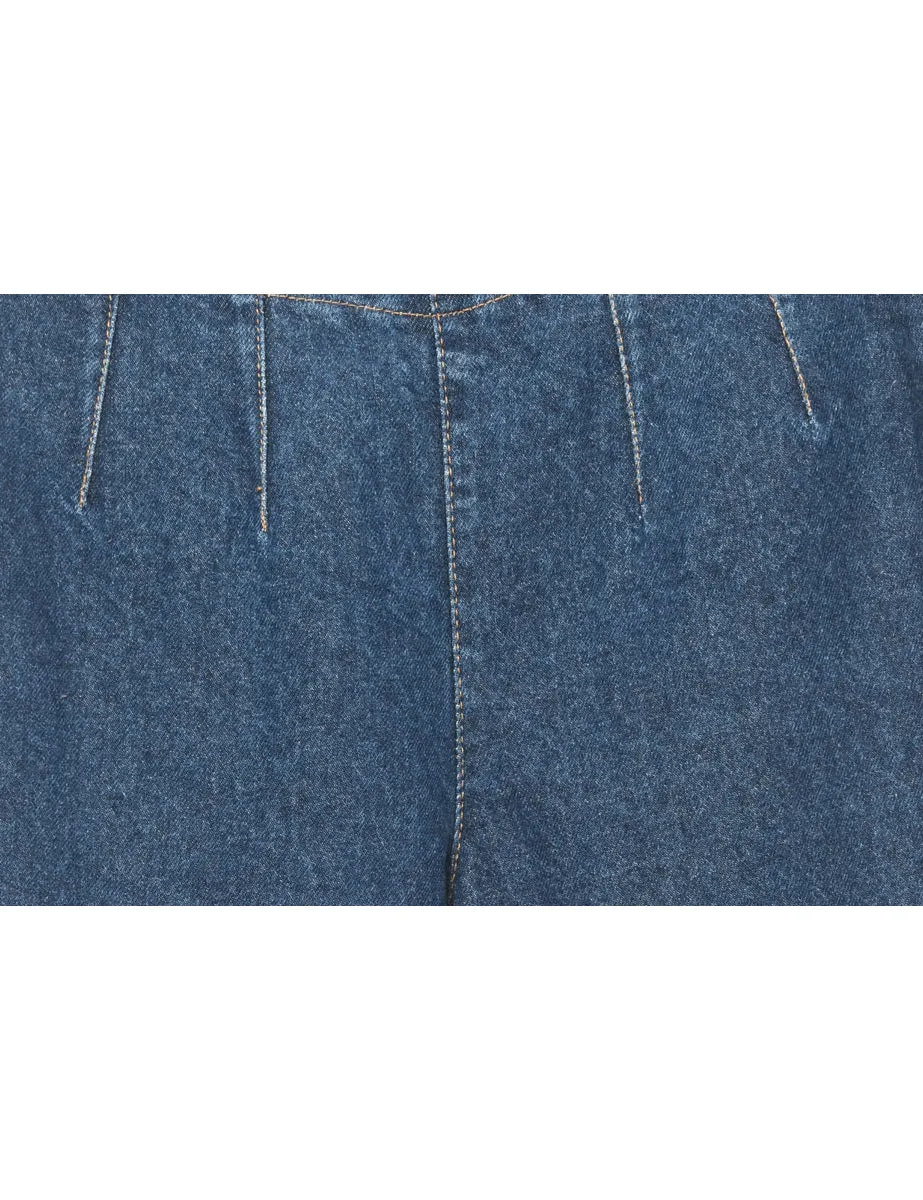 High Waist Indigo Tapered Jeans - W28 L32