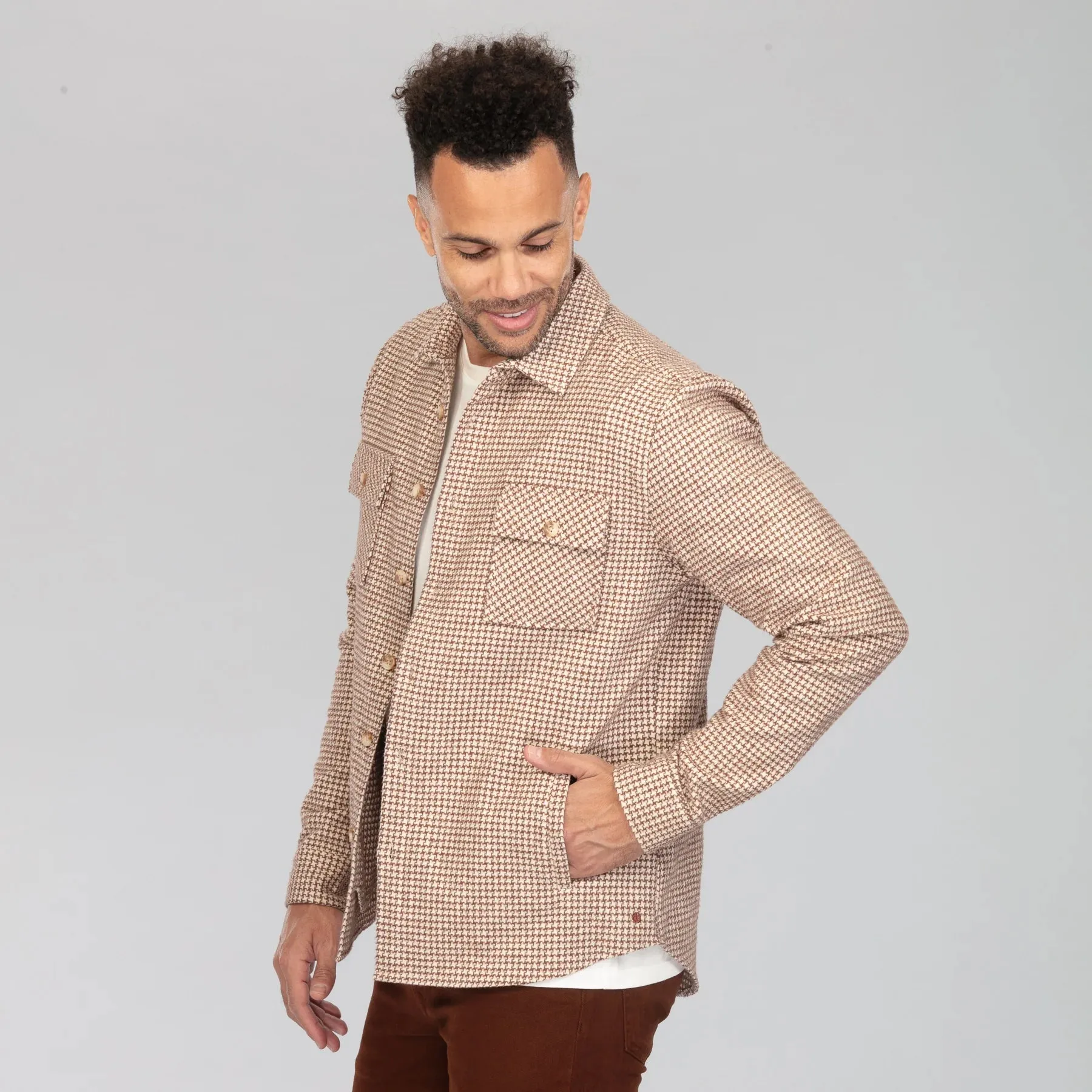 Houndstooth Organic Cotton Shacket