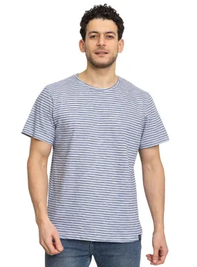 Indigo Striped Round T-shirt