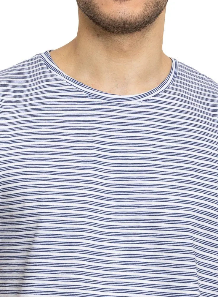 Indigo Striped Round T-shirt