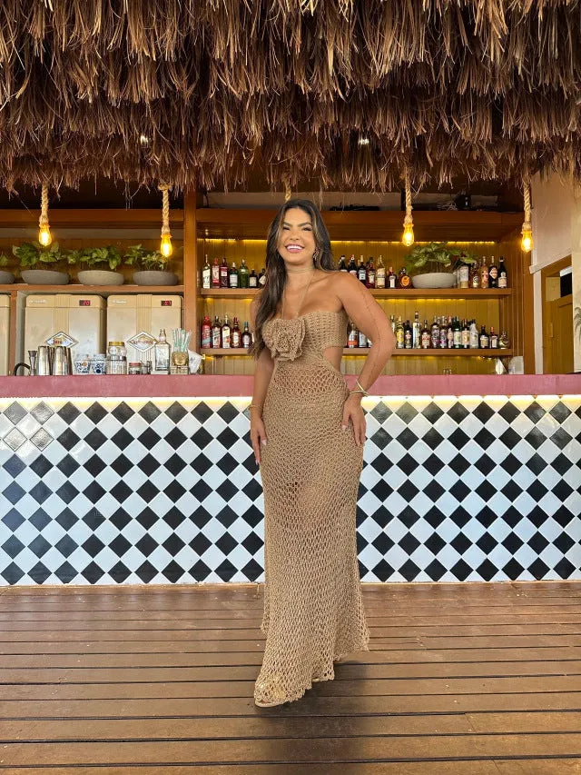 Jessica Hollow Out Knitted Maxi Dress