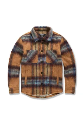 KIDS JORDAN CRAIG SEE YOU IN PARADISE FLANNEL SHACKET (WHEAT)