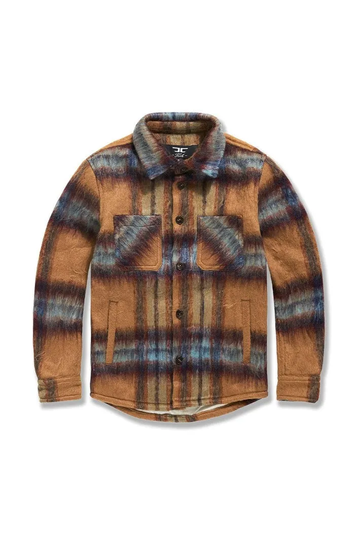 KIDS JORDAN CRAIG SEE YOU IN PARADISE FLANNEL SHACKET (WHEAT)