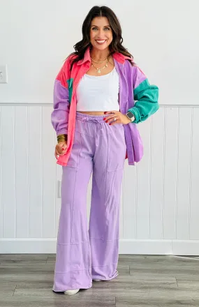 Multi Color Block Corduroy Shacket (Reg. & Plus)