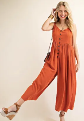 Nattie Cropped Jumpsuit in Curvy