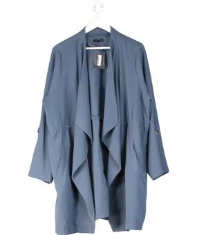 New Look Blue Plus Drawstring Waist Open Shacket UK 22