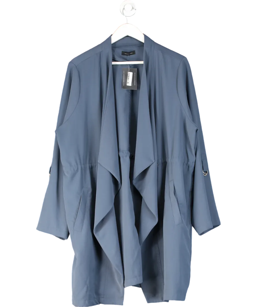 New Look Blue Plus Drawstring Waist Open Shacket UK 22