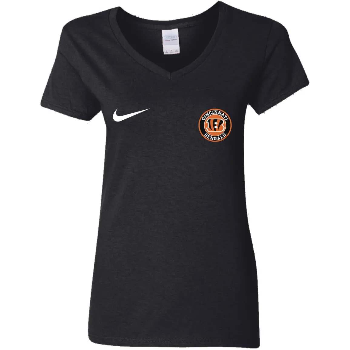 Nike Cincinnati Bengal Nfl Football Women V-Neck T-Shirt