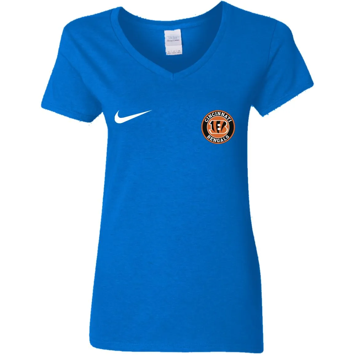 Nike Cincinnati Bengal Nfl Football Women V-Neck T-Shirt