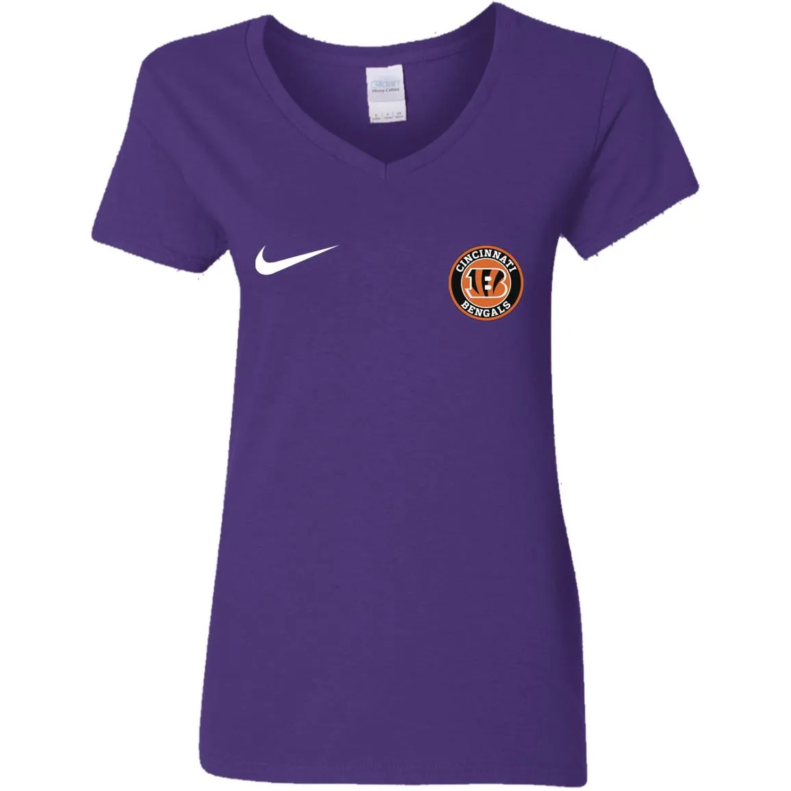 Nike Cincinnati Bengal Nfl Football Women V-Neck T-Shirt