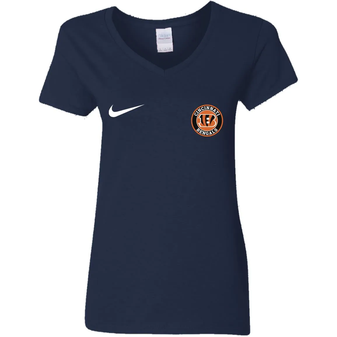 Nike Cincinnati Bengal Nfl Football Women V-Neck T-Shirt
