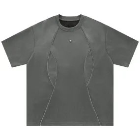 'Nova' Structured Suede-Finish T-Shirt