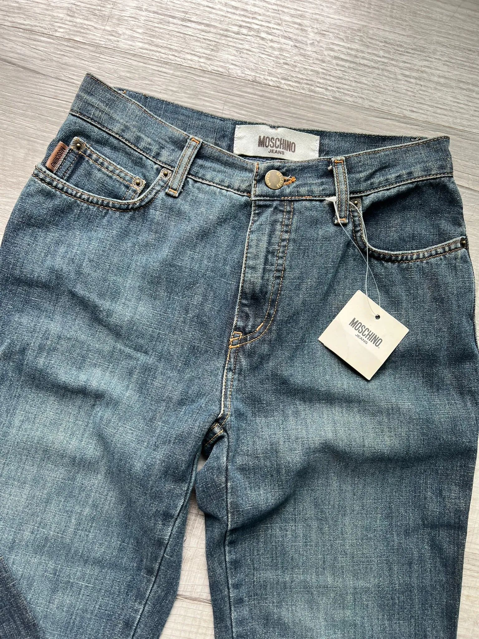 NWT Moschino Jeans Denim Flared Bottoms