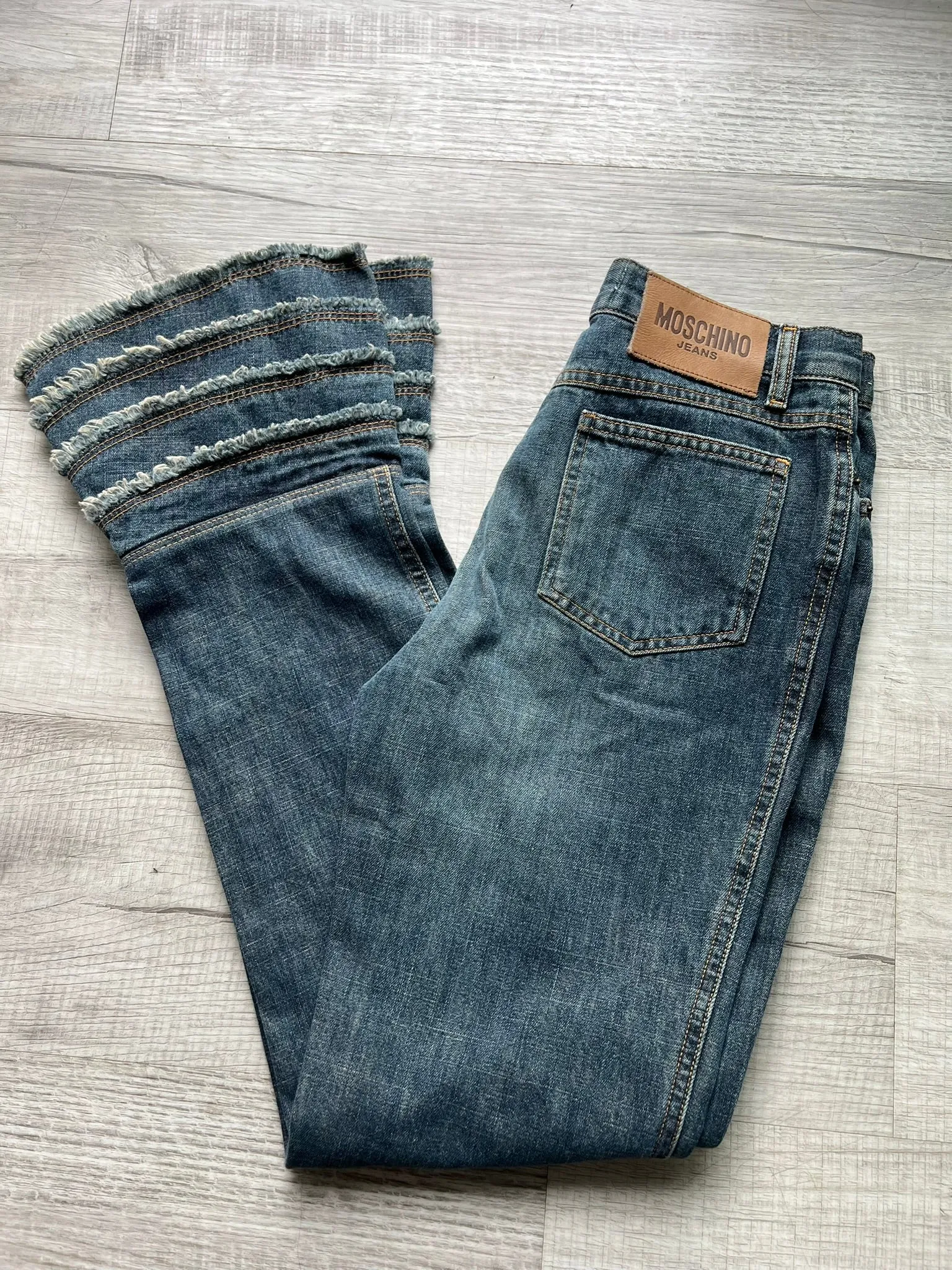 NWT Moschino Jeans Denim Flared Bottoms