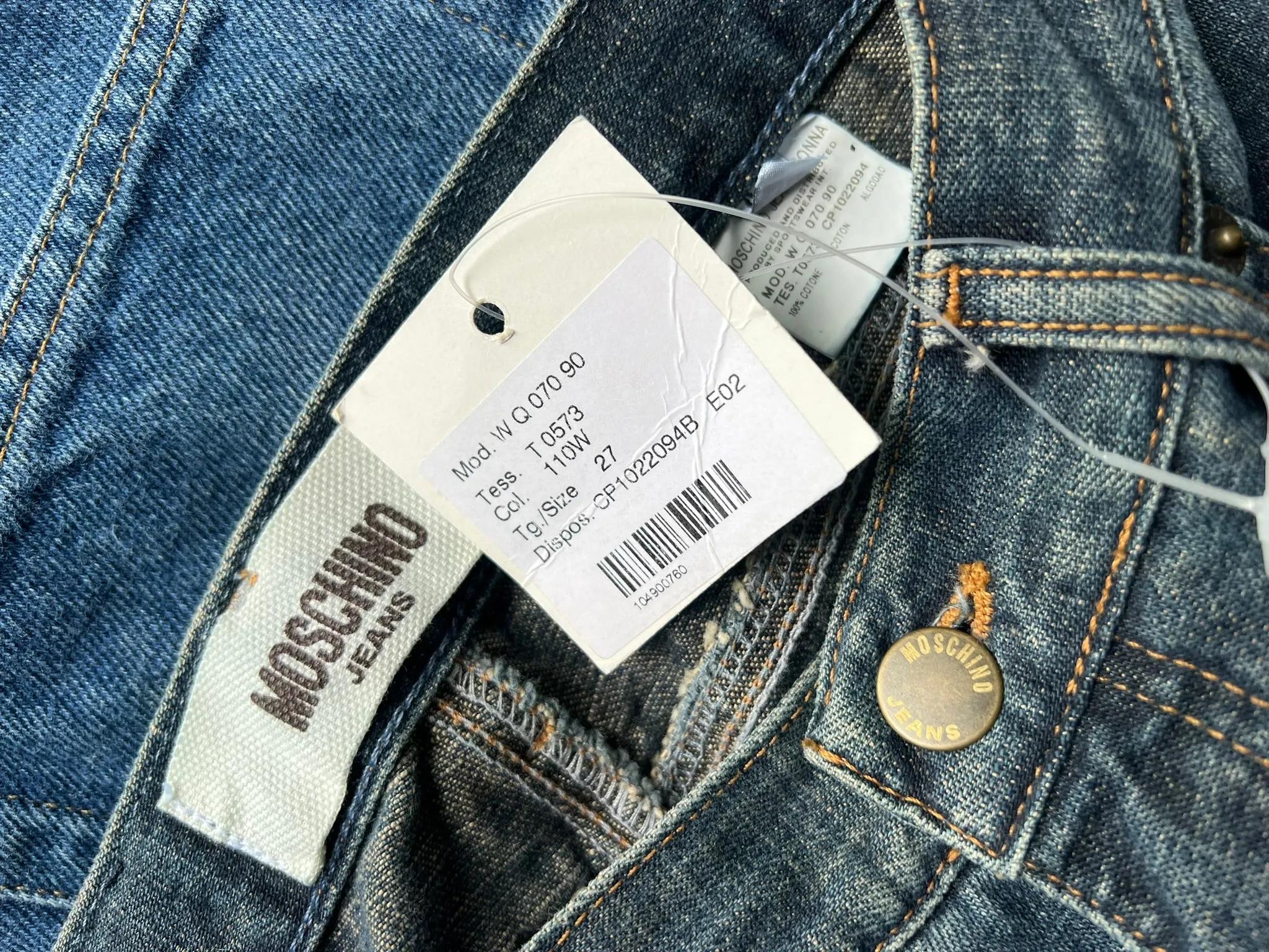 NWT Moschino Jeans Denim Flared Bottoms