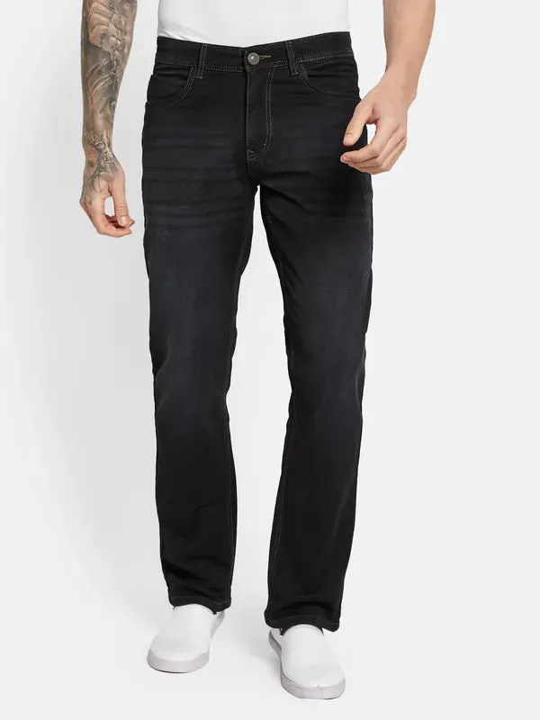 Octave Men Mid-Rise Straight Fit Stretchable Jeans