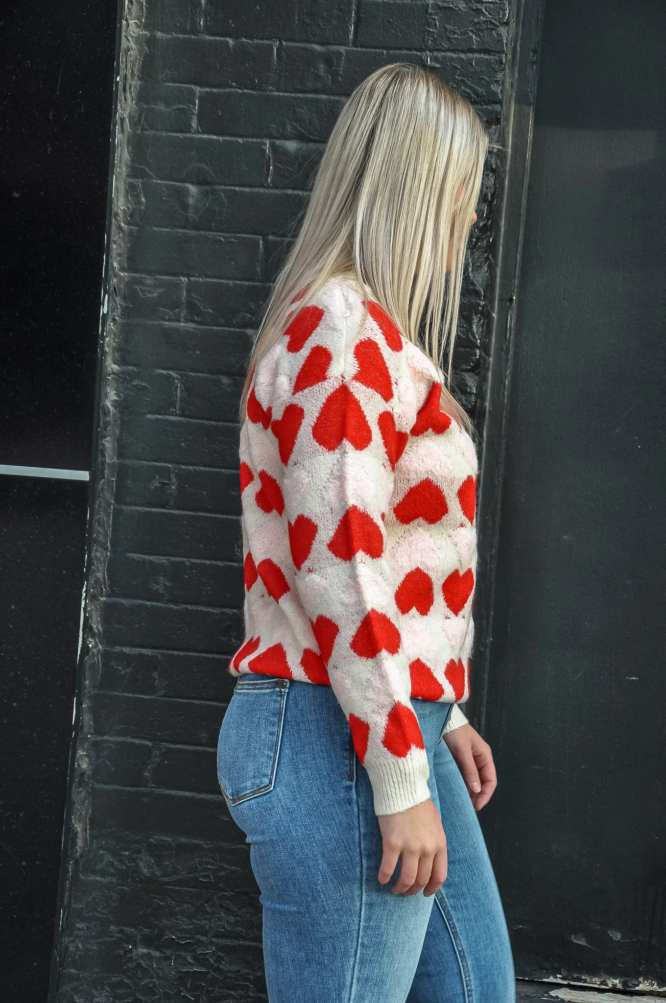 Pink and Blush Heart Knitted Sweater