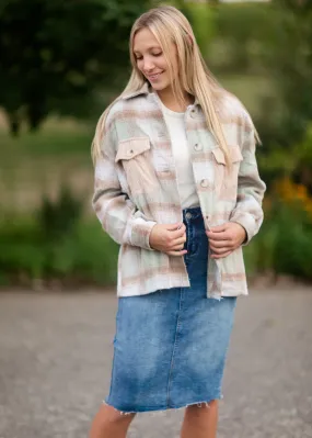 Plaid Shacket With Patch Pocket Detail - FINAL SALE