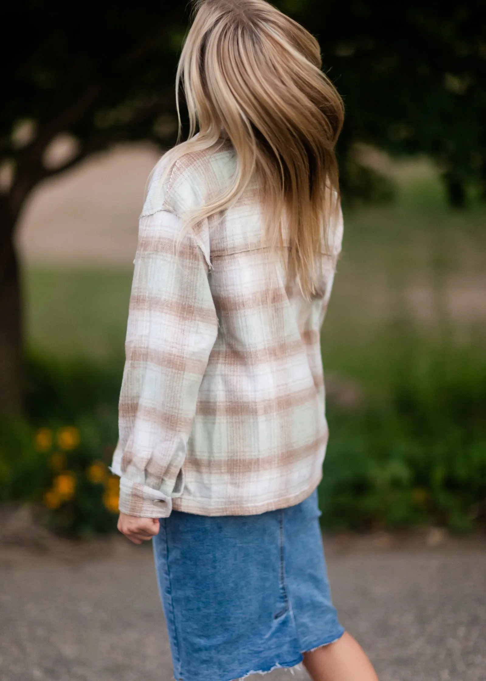 Plaid Shacket With Patch Pocket Detail - FINAL SALE