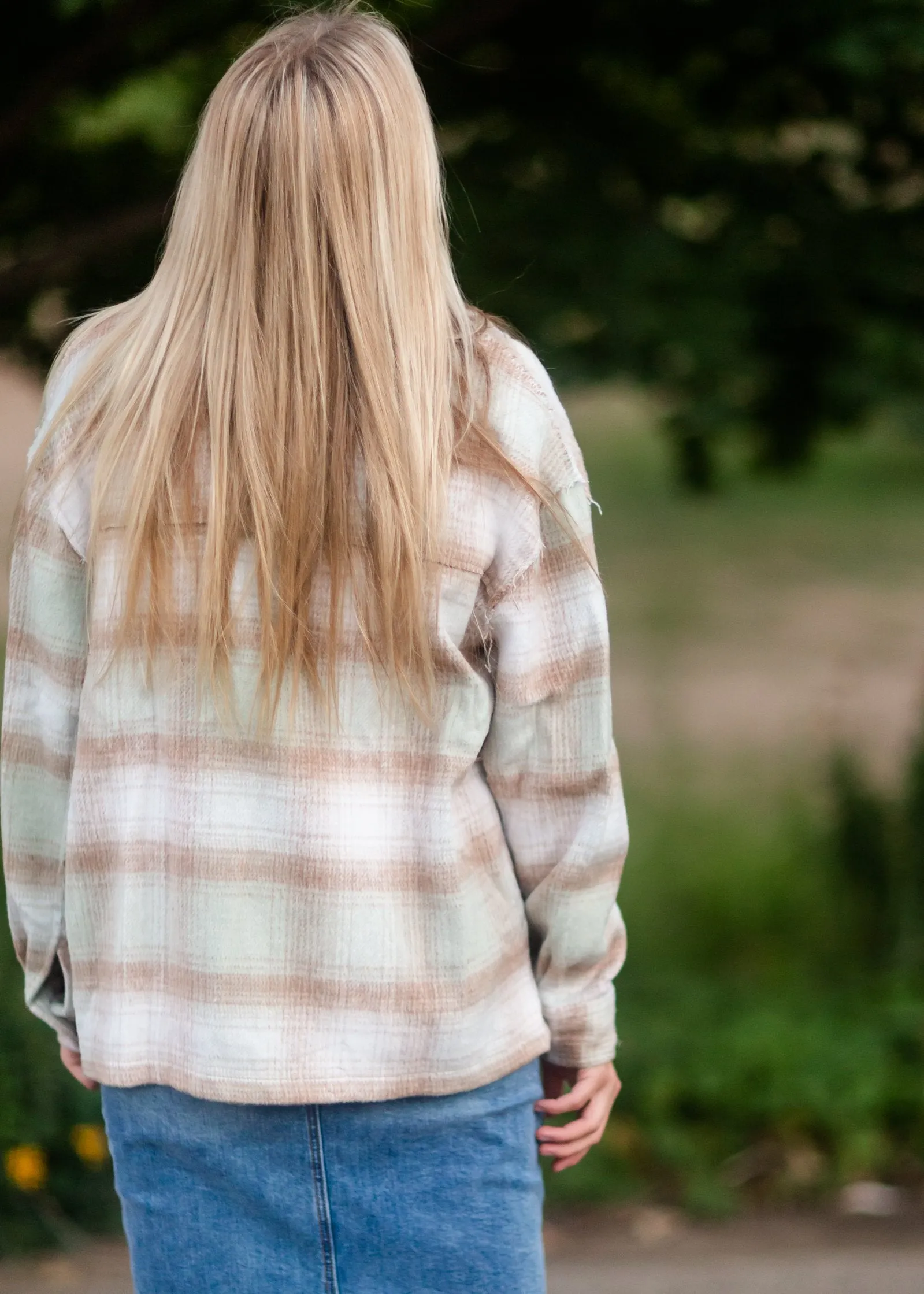 Plaid Shacket With Patch Pocket Detail - FINAL SALE