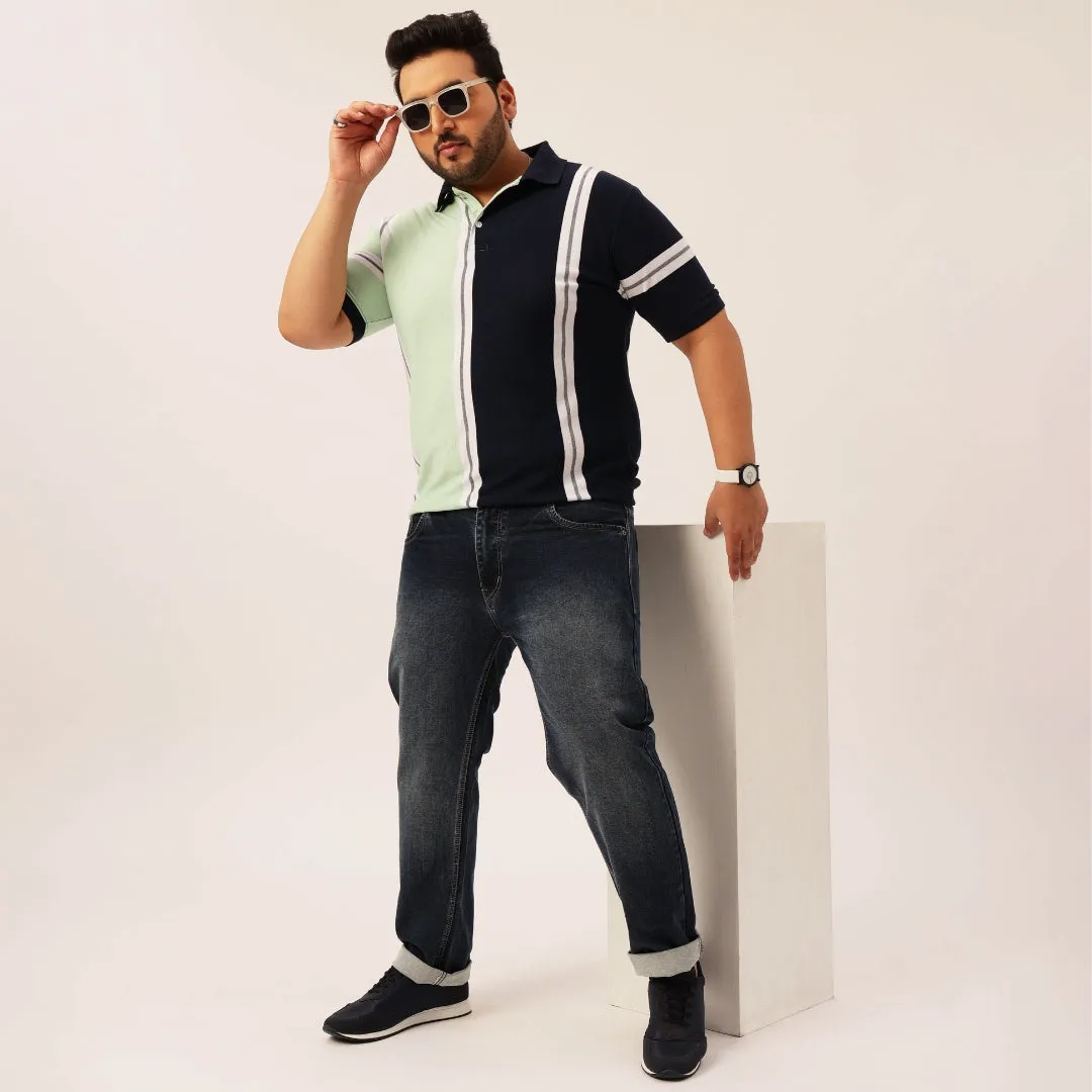 Plus Size Men Ink Blue Comfort Fit Jeans
