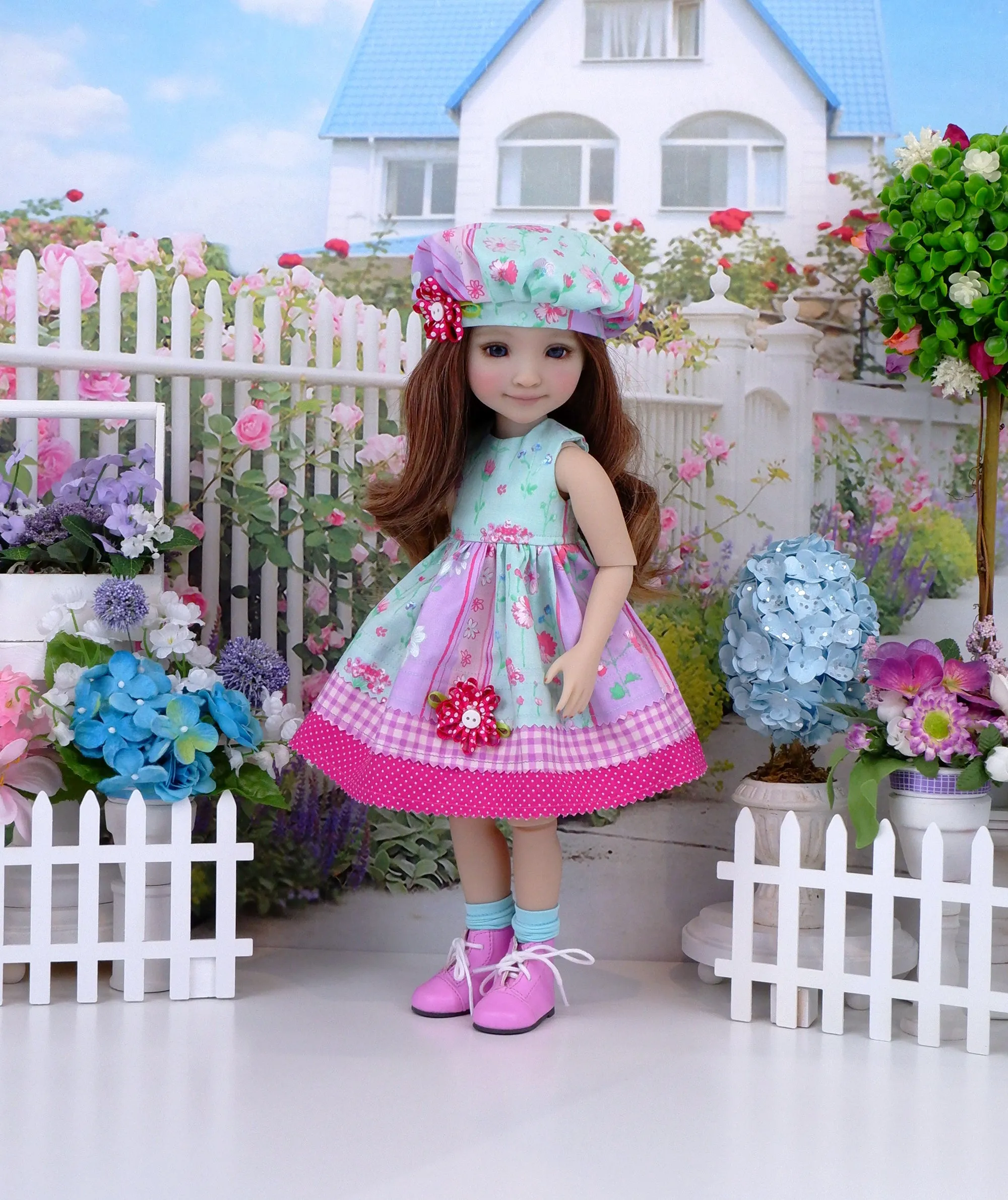 Posy Meadow - dress with boots for Ruby Red Fashion Friends doll