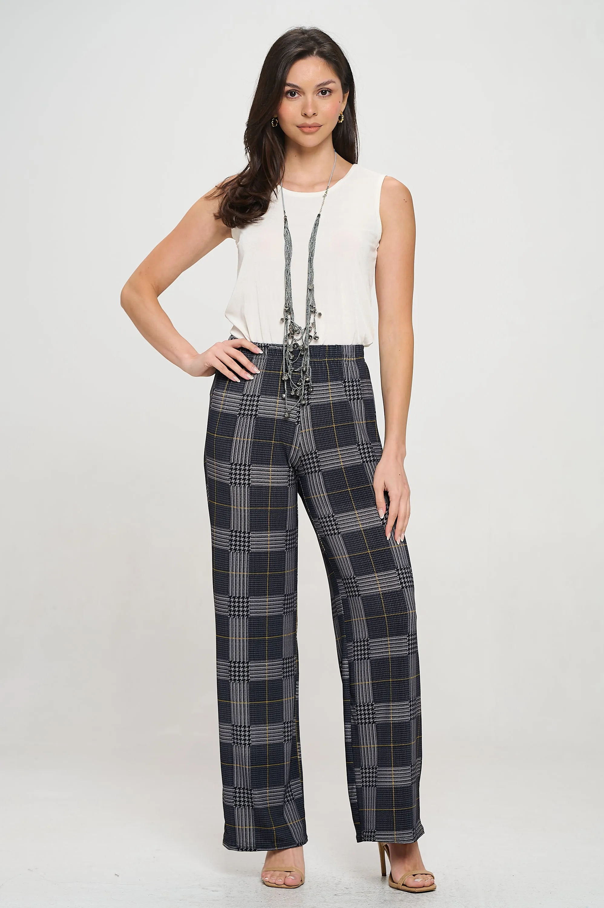 Print Flared Pants-5042HT-ARD1-D008