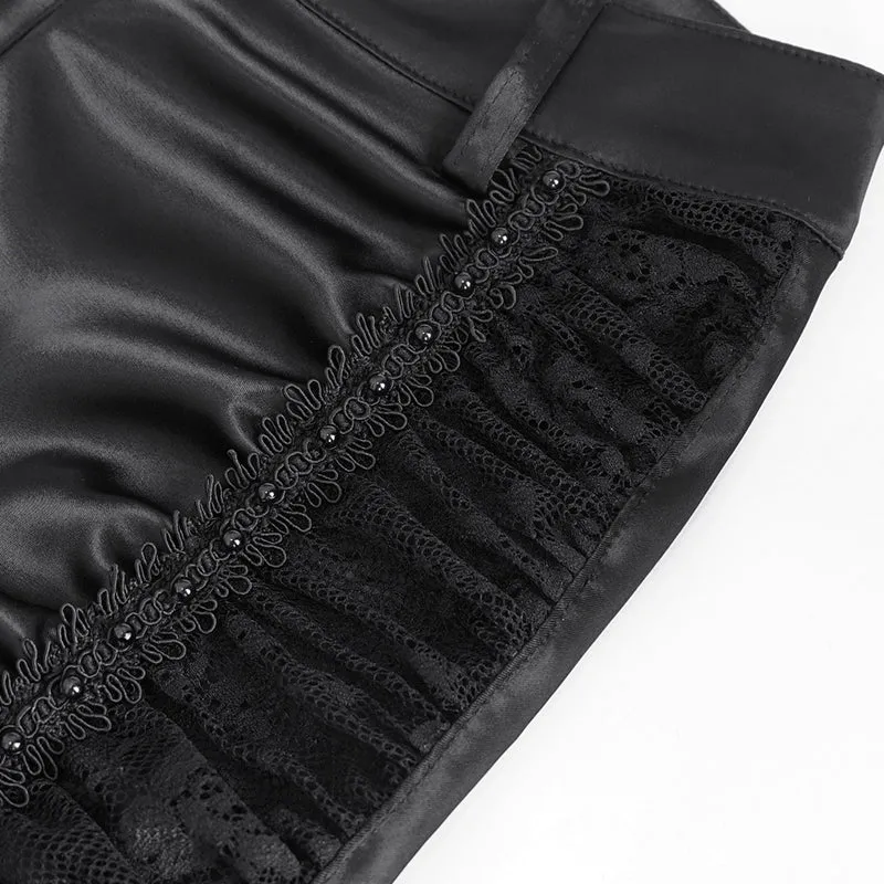 PT241 Gathered flared trousers with side seams