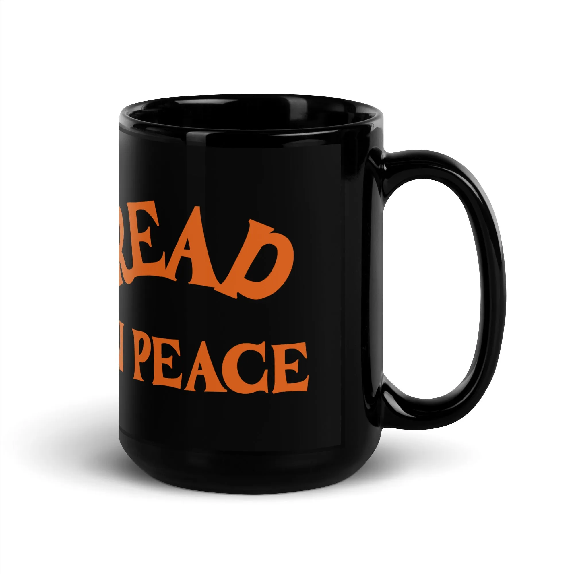 Read in Peace Black Glossy Mug