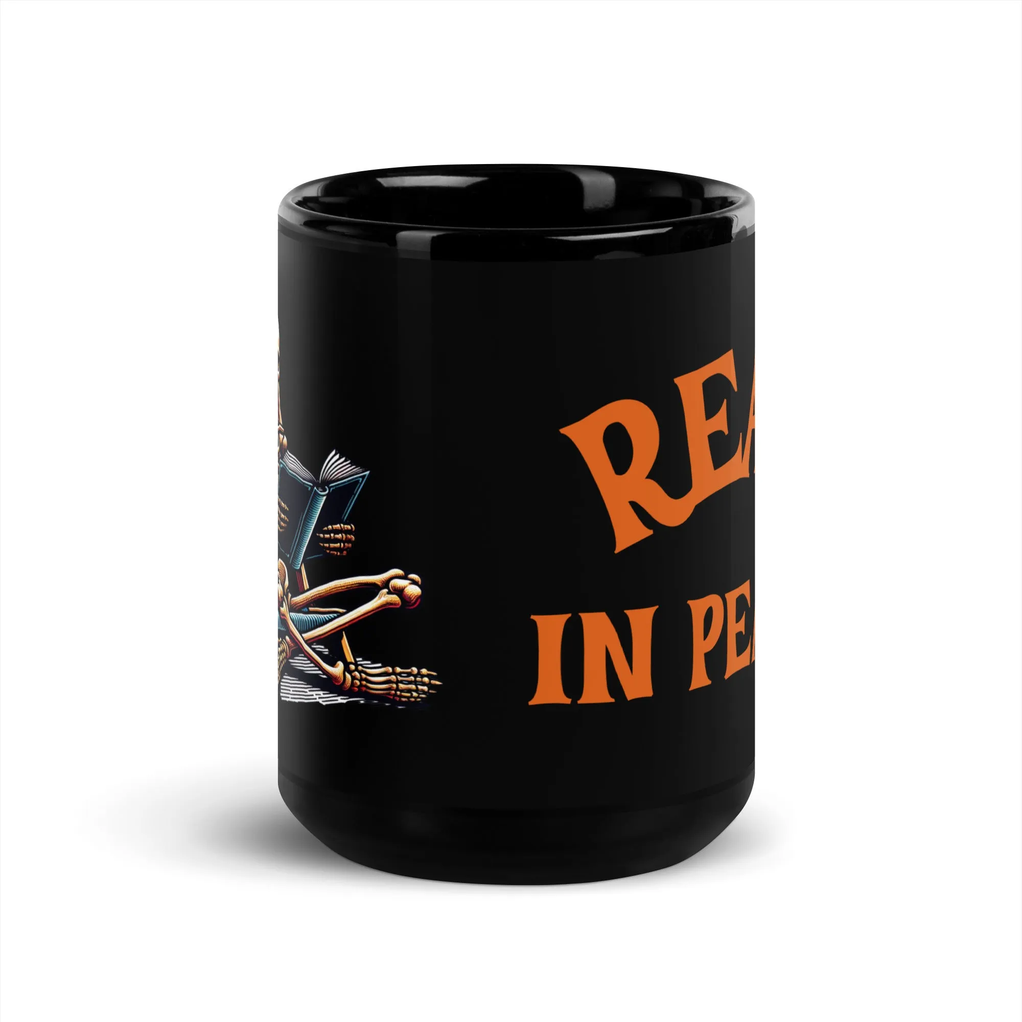 Read in Peace Black Glossy Mug