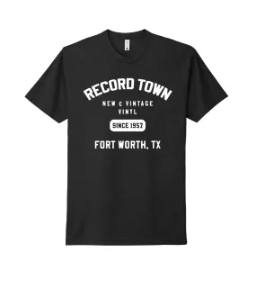 Record Town Athletic Style T-Shirt Black