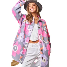Retro Floral Shacket