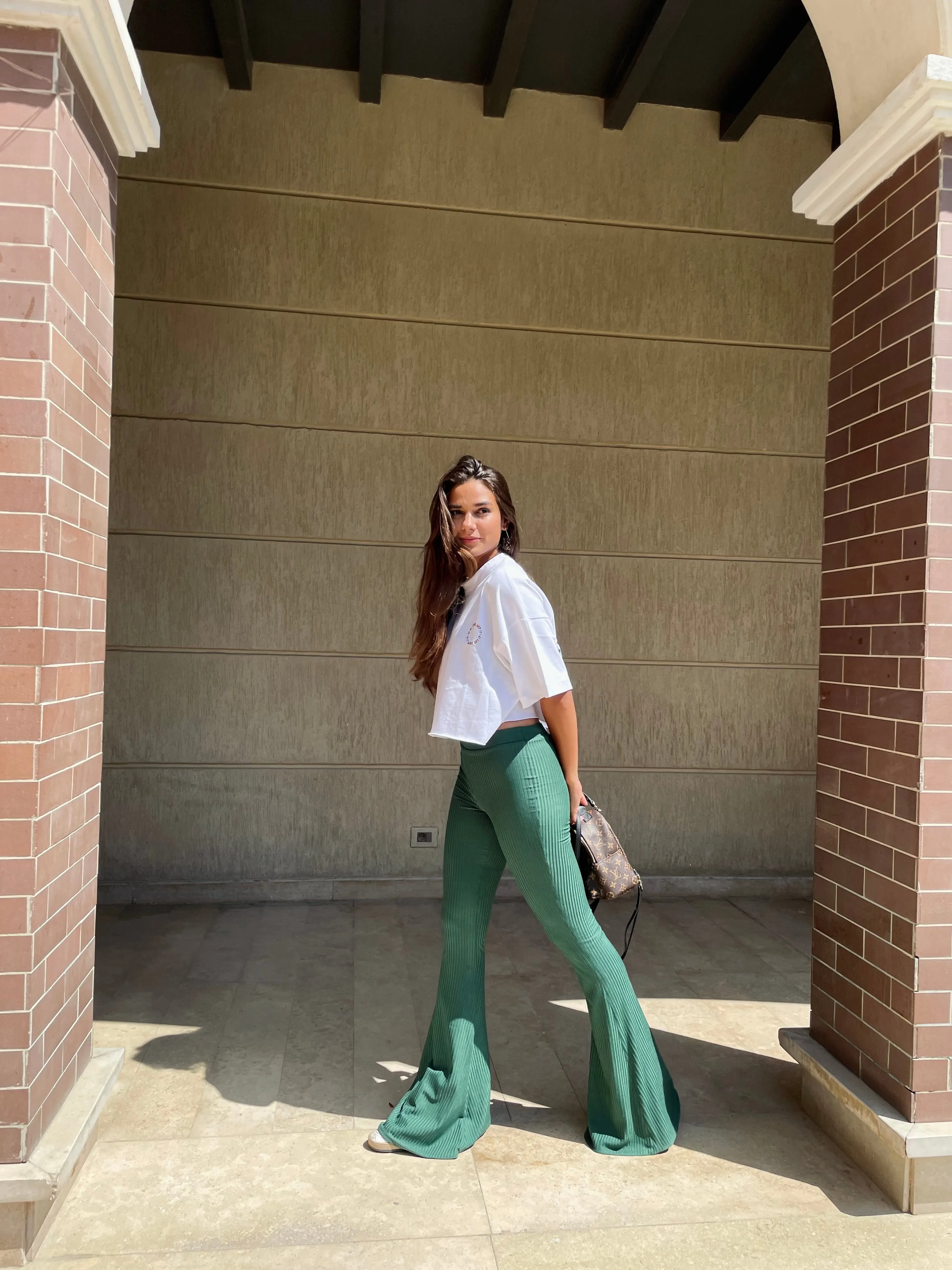 Ribbed Flared Pants