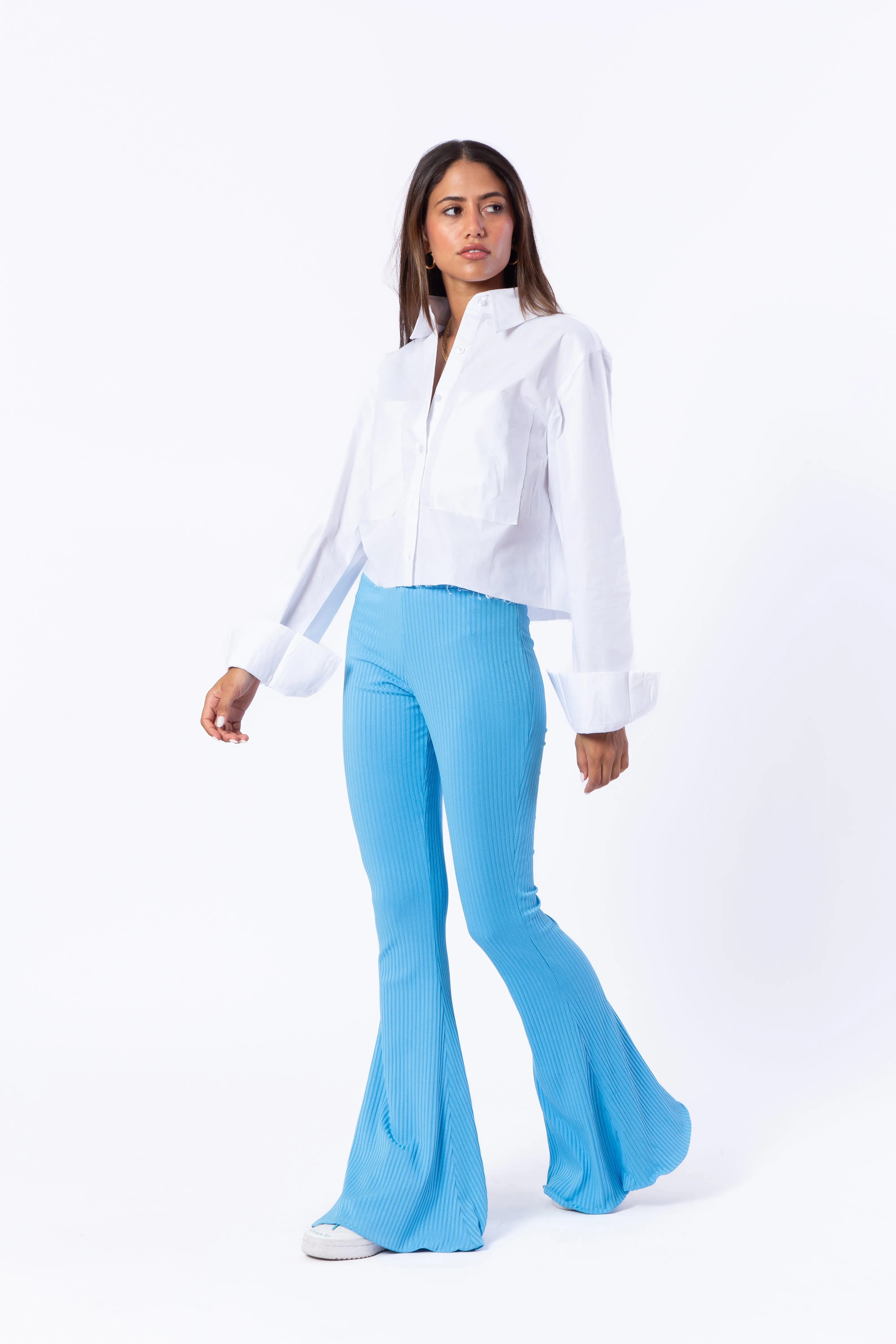 Ribbed Flared Pants