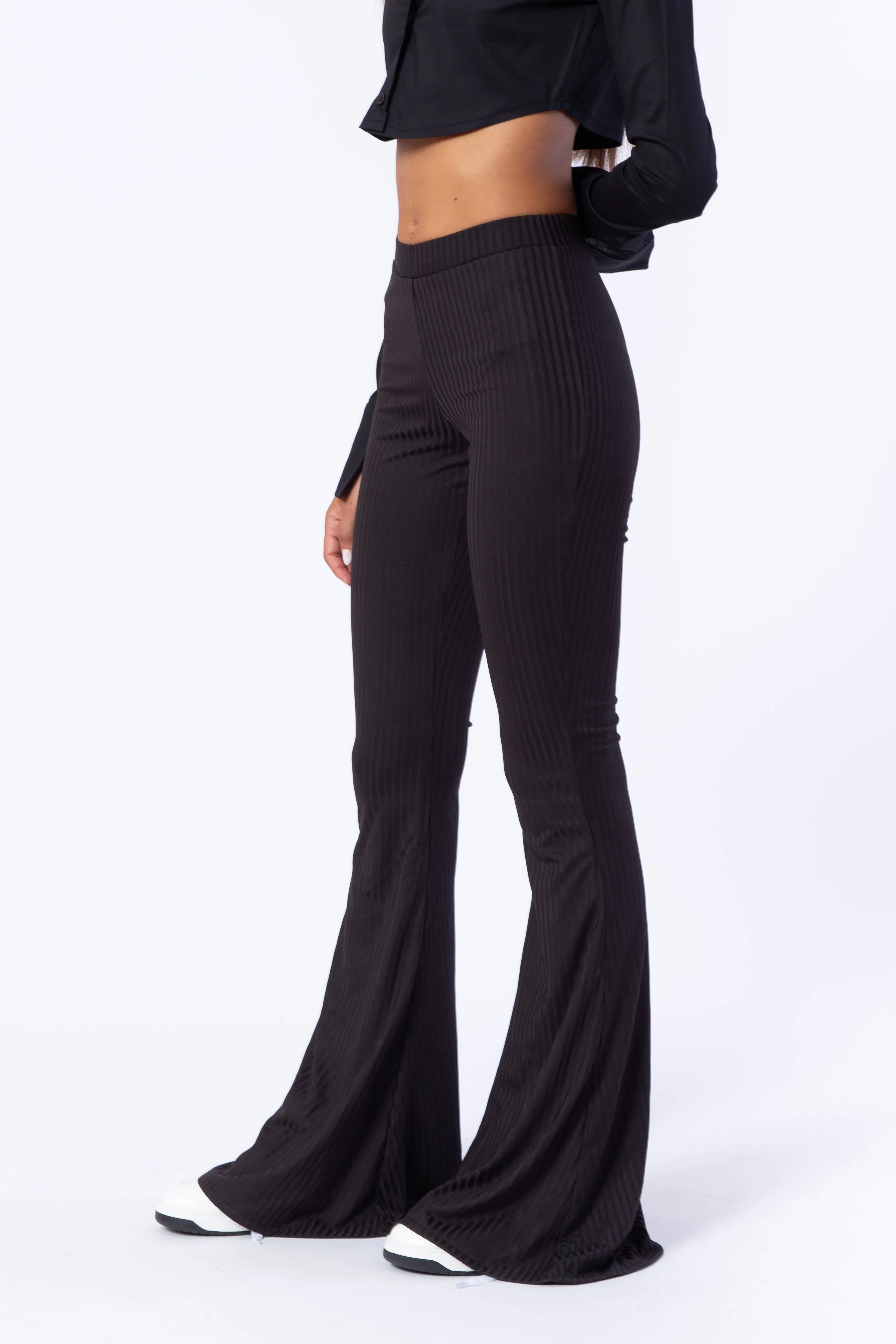 Ribbed Flared Pants