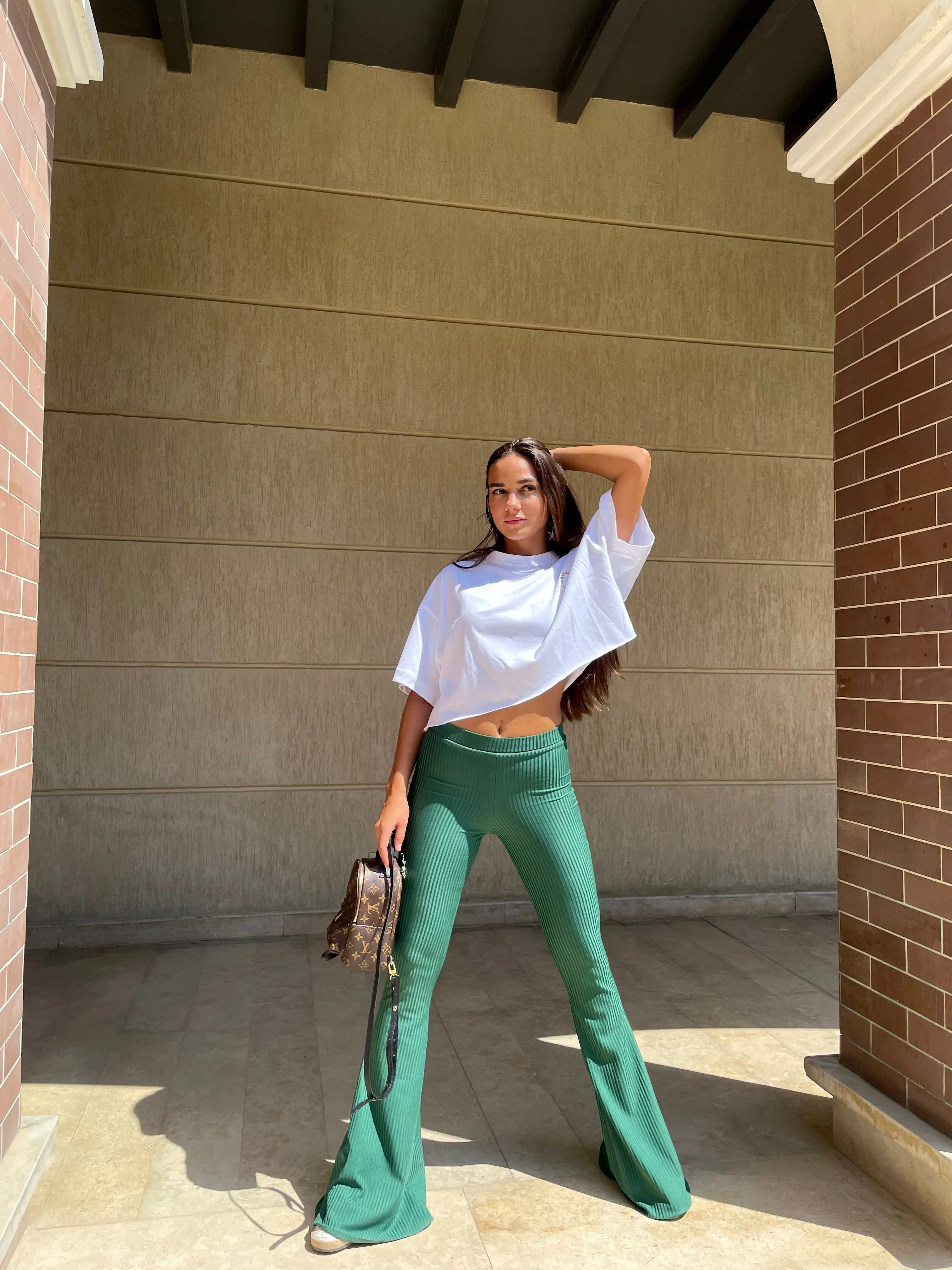 Ribbed Flared Pants