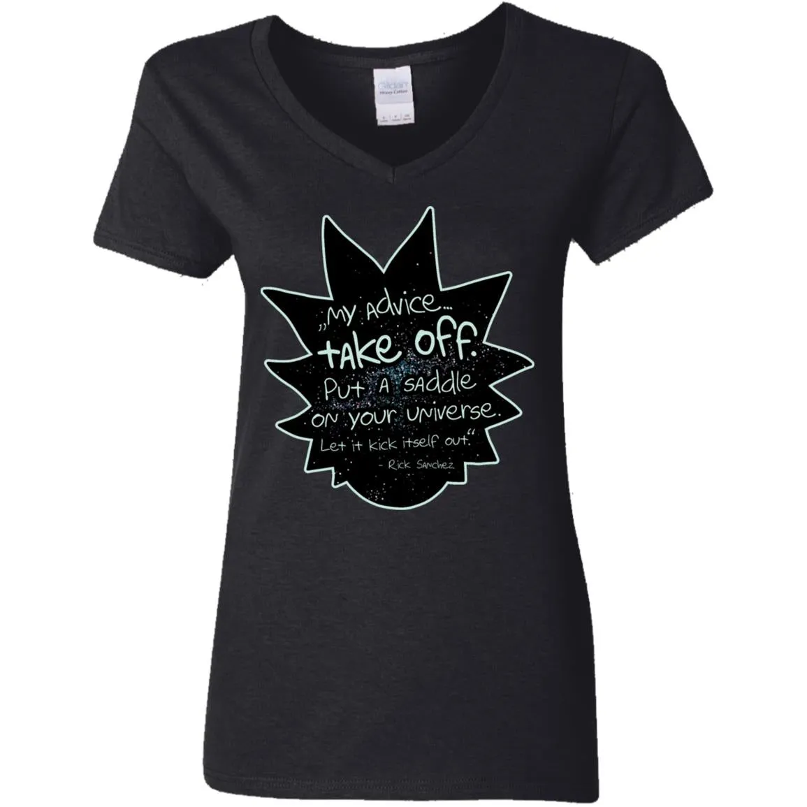 Rick And Morty My Advice  Take Off Women V-Neck T-Shirt