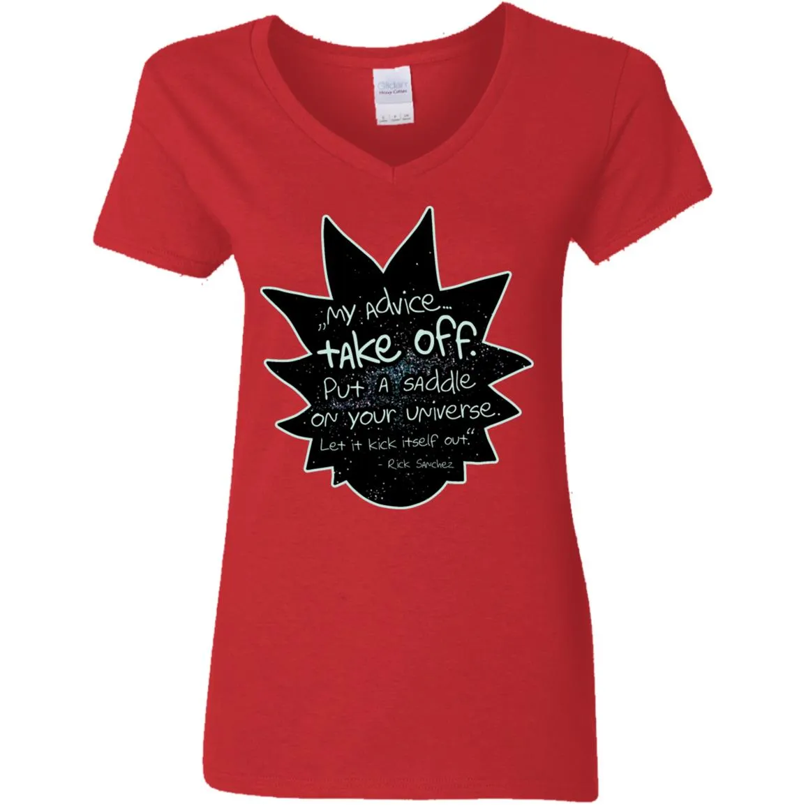 Rick And Morty My Advice  Take Off Women V-Neck T-Shirt