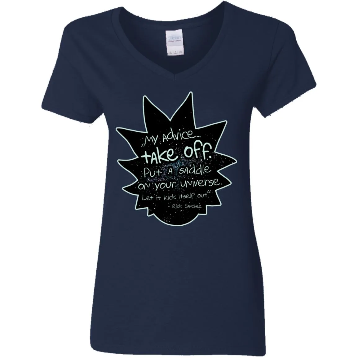 Rick And Morty My Advice  Take Off Women V-Neck T-Shirt