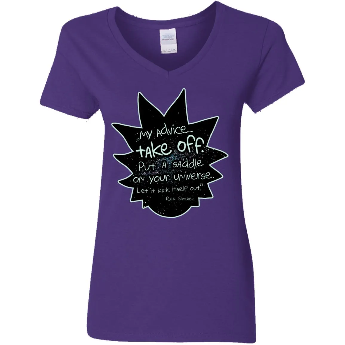 Rick And Morty My Advice  Take Off Women V-Neck T-Shirt