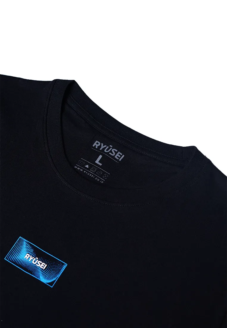 Ryusei Kaos Pria Pure Black