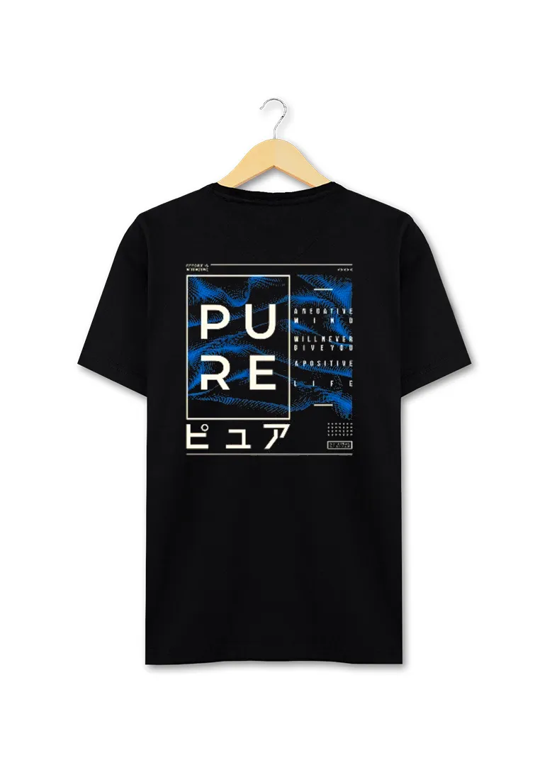 Ryusei Kaos Pria Pure Black