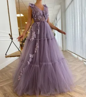 Sexy Prom Dress,Elegant Prom Dress,A-Line Prom Dress,Long Purple Prom Dress      fg517