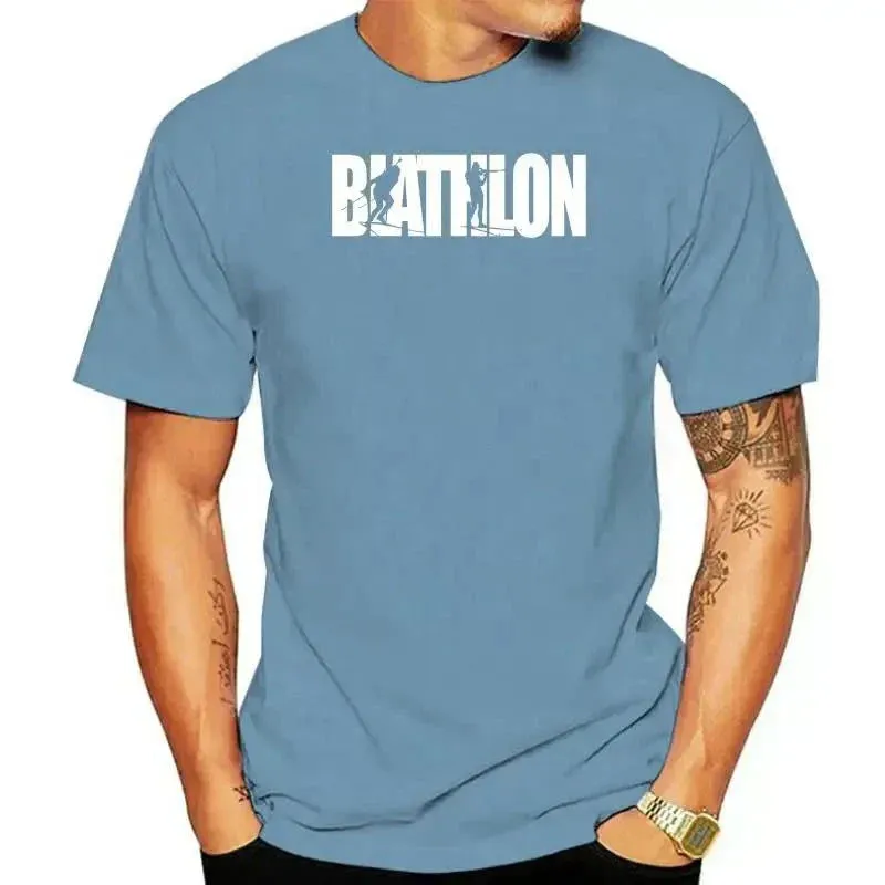 shirt featuring biathlon winter sport text print Excellent