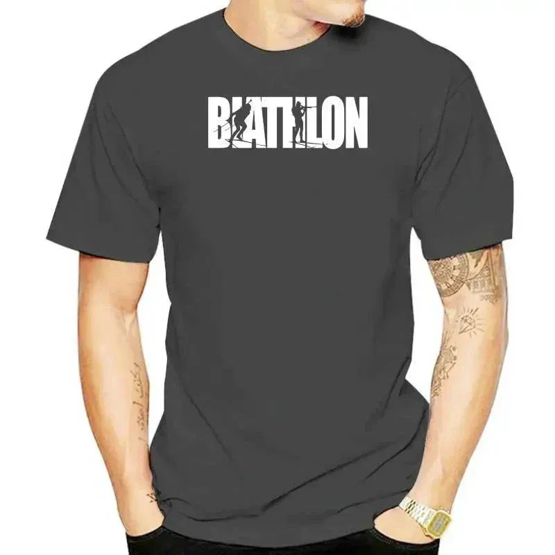 shirt featuring biathlon winter sport text print Excellent