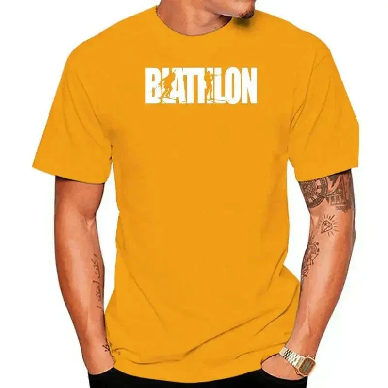 shirt featuring biathlon winter sport text print Excellent