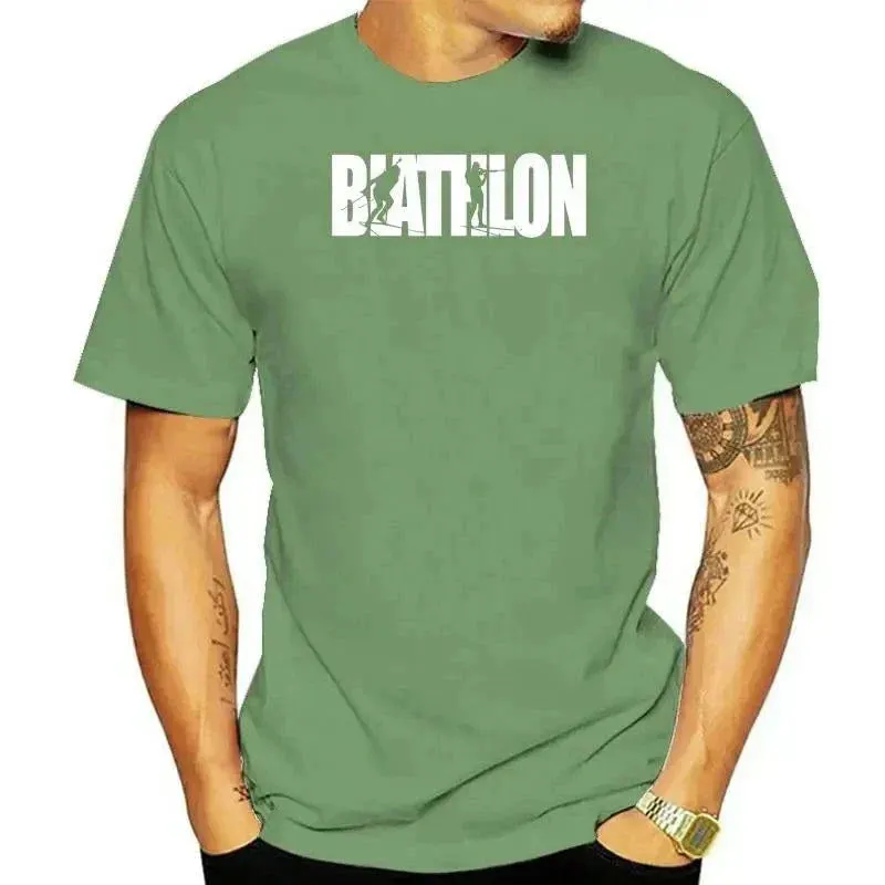 shirt featuring biathlon winter sport text print Excellent